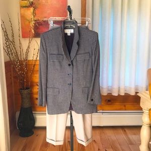 Jones NY separates. Jacket Size 8 rayon/linen. Pants cuffed NWT wool. Size 6.